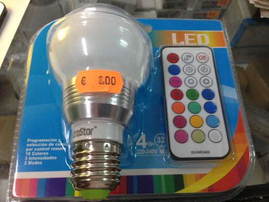 Bombila Led RGB Con Mando A Distancia
