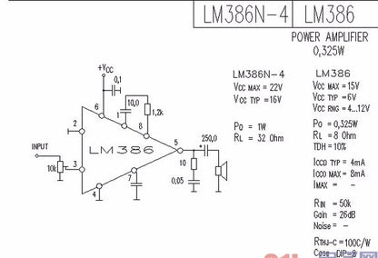Amplificador de Audio LM386