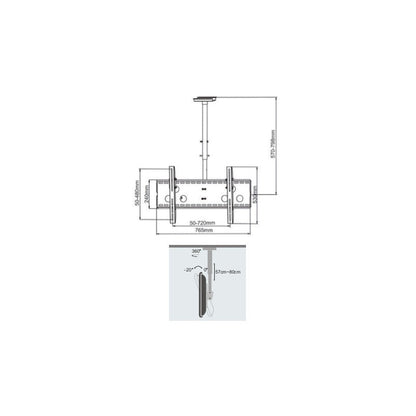 Soporte Televisión Techo De 30 a 50 Pulgadas