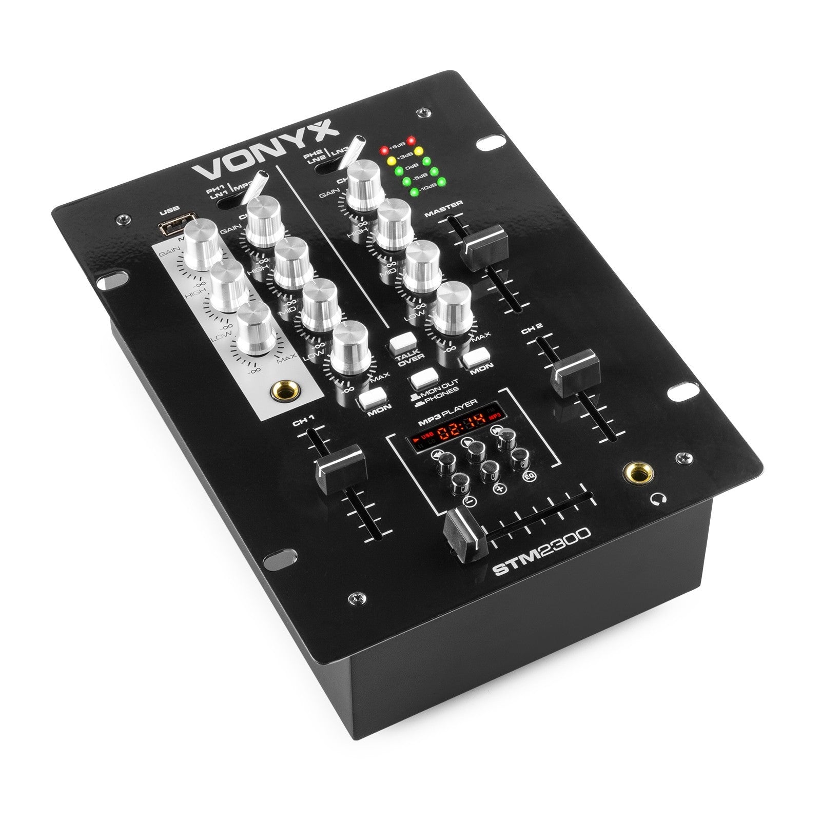 Mezclador de 2 canales USB/MP3  STM-2300