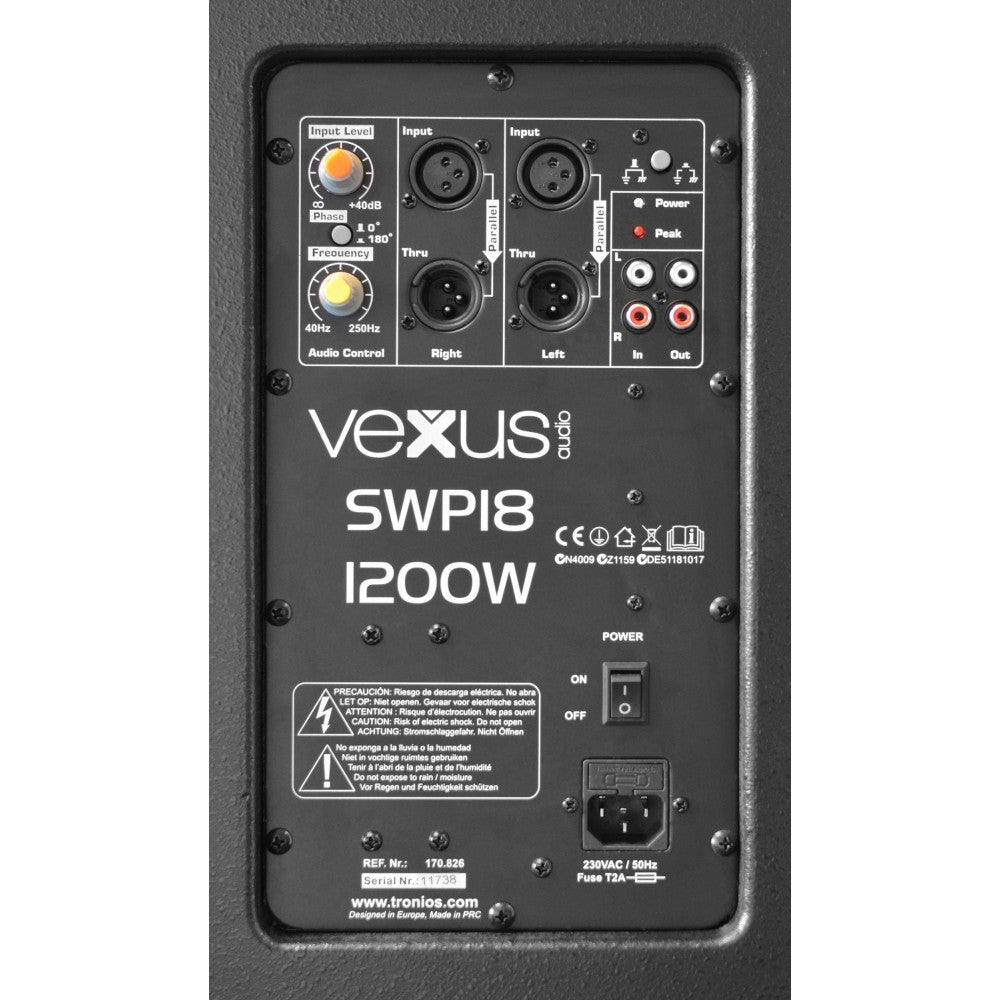 Subwoofer activo 18" / 1200W
