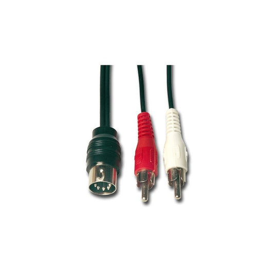 Conexion Din 5 Patillas a Dos Rca Macho 1,5m