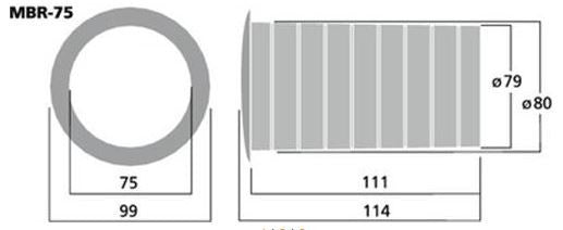 TUBO BASS REFLEX MBR-75