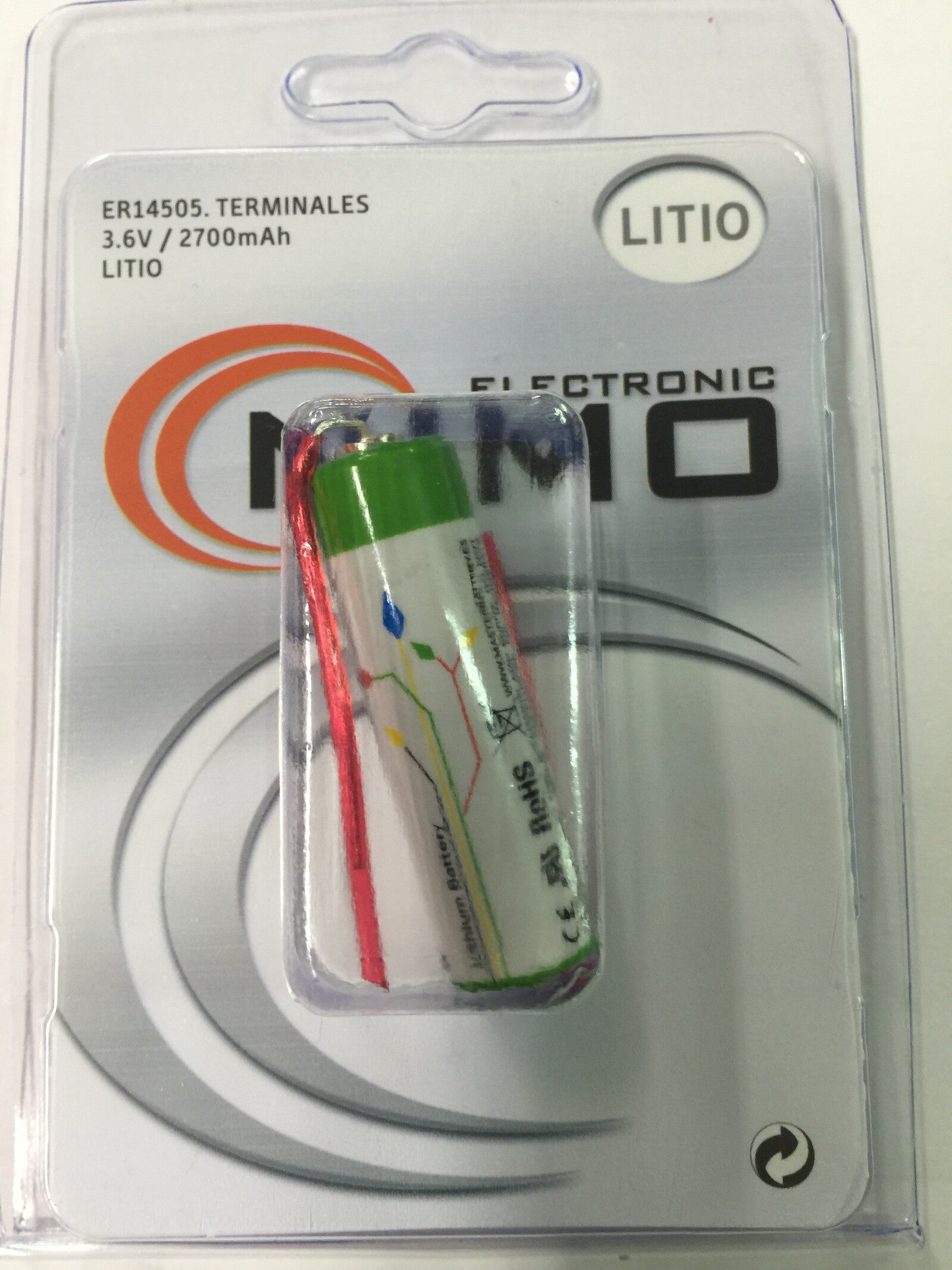 ER14505 Bateria Con Terminales 3,6v 2400 mAh
