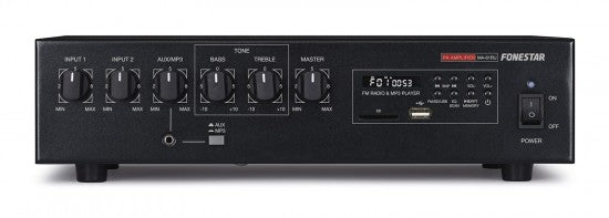 Amplificador de megafonía compacto con reproductor USB/SD/MP3