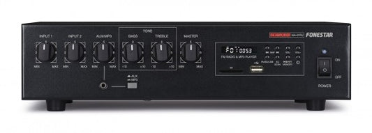 Amplificador de megafonía compacto con reproductor USB/SD/MP3