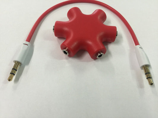 Spliter Divisor Mini Jack  3,5 mm 1 a 5 Salidas