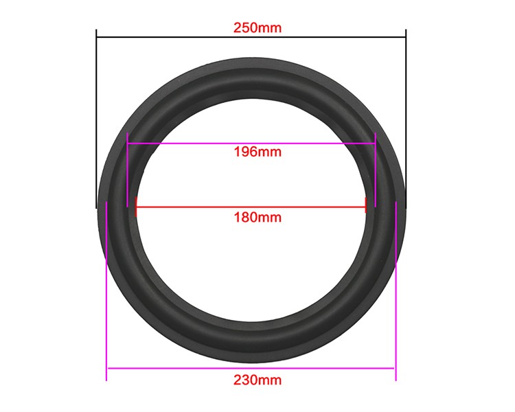 Suspensión De Goma 10 Pulgadas 24,5 cm