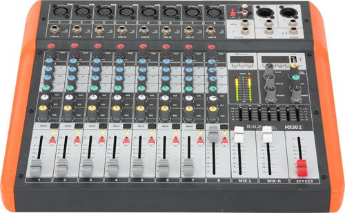 Mesa de Mezclas 8 Canales Usb Mp3 Y Bluetooth