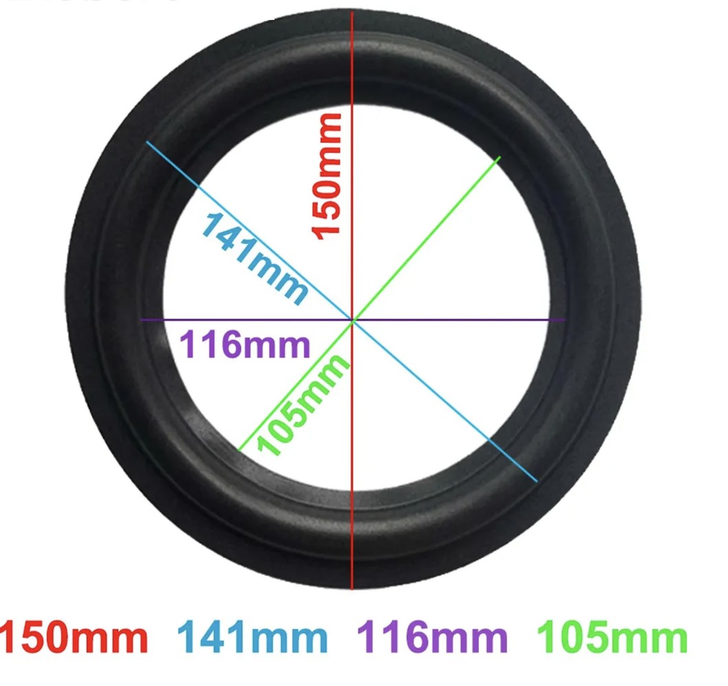 Suspensión 6 " 15,5  CM Espuma Altavoces