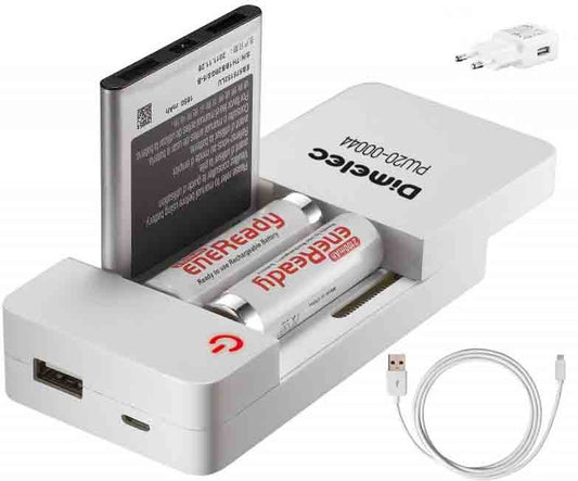 Cargador universal Li-ion / Ni-Cd / Ni-MH 1A con USB