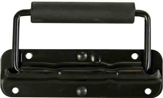 ASA PARA CAJA ACÚSTICA, CON RESORTE, METAL NEGRO