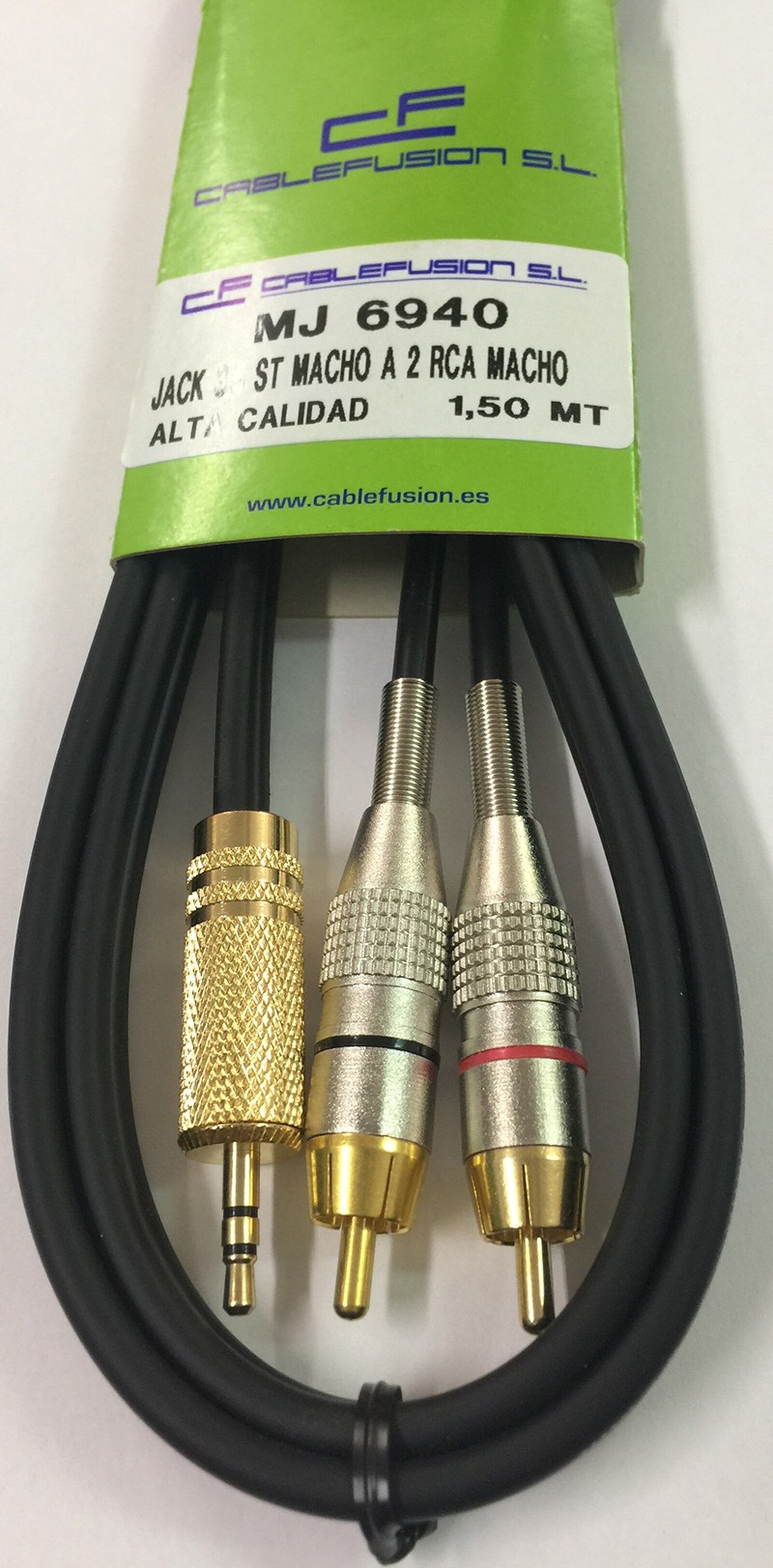 Conexión Jack 3,5 a 2 RCA macho
