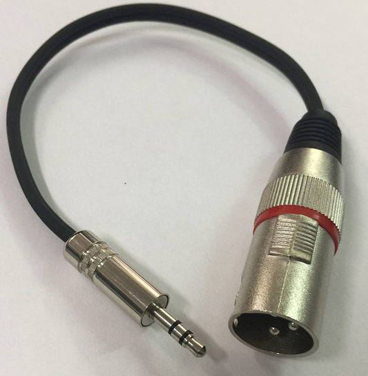 Mini jack estéreo a canon macho 25 centimetros