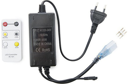 Enchufe/Controlador para Tiras de LEDs 230VAC Frío/Cálido
