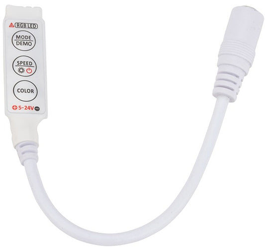 Controlador Mini para Tiras de LEDs RGB 12-24VDC hasta 144W