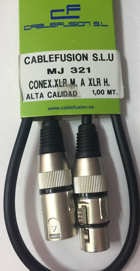 Conexión XLR macho a XLR hembra hecha a mano