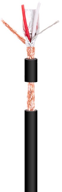 Cable para micrófono, estéreo negro. WIR9031