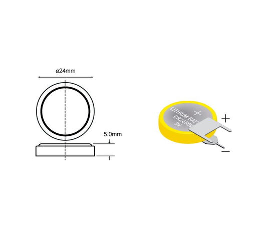 Bateria Pila Litio Con Terminales CR-2450