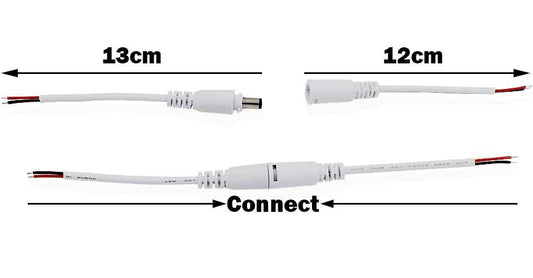 Conector macho hembra DC 12v Con Bloqueo