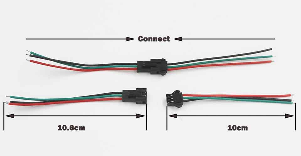Conector JST-M3 Macho Hembra