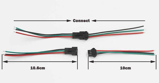 Conector JST-M3 Macho Hembra