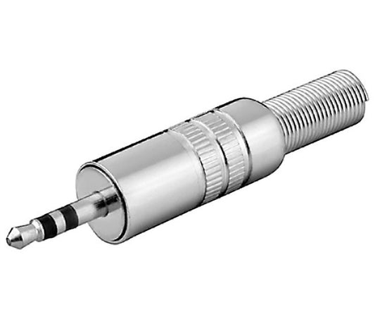 Conector mini jack 3,5mm metalico Chapado