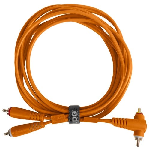 UDG Gear U97005OR Set Cables RCA Recto a RCA Acodado Naranja