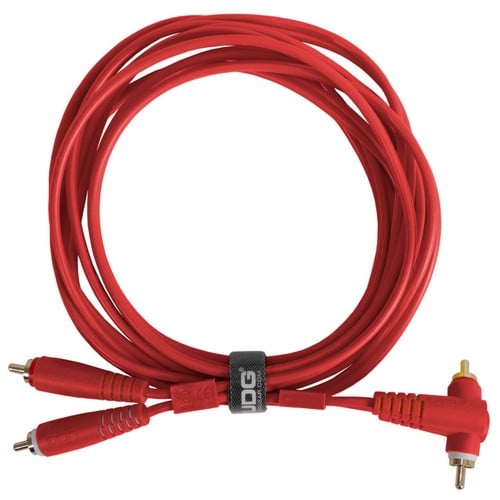 UDG Gear U97005RD Set Cables RCA Recto a RCA Acodado Rojo