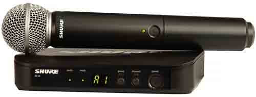 Micrófono Shure SM58 + receptor BLX24