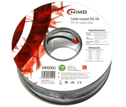 RG58 Rollo de cable 100 Metros Emisoras De radio
