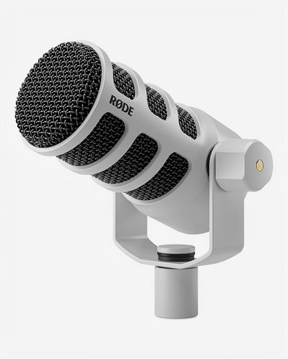 Imagen 1: RODE PodMic White — Micrófono Dinámico Broadcast Blanco para Podcast, vista frontal
