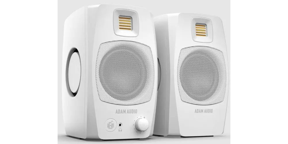 Adam Audio D3V - Variante en color blanco, monitor de estudio activo con tweeter ribbon
