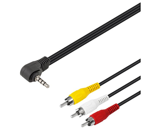Conexión JACK 4 pines M- 3RCA M (1m)