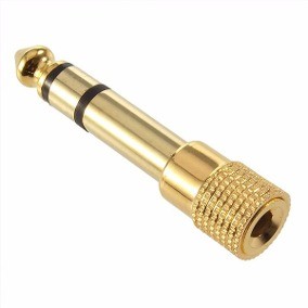 ADAPTADOR JACK 6.3 ST/M A 3.5 ST/H METAL DORADO