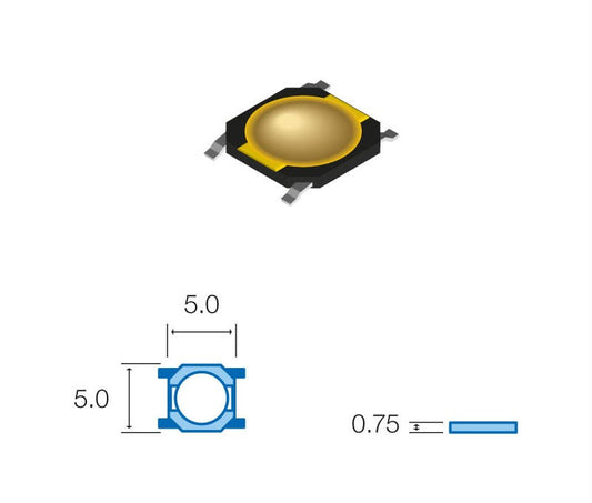 Micropulsador con tacto SMD