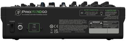 Mackie ProFX10 GO - Mesa de Mezclas Portátil 10 Canales con Batería y Bluetooth