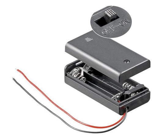 Portapilas aéreo con interruptor 2XAA