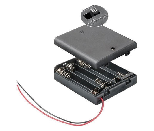 Portapilas aéreo con interruptor 4XAA