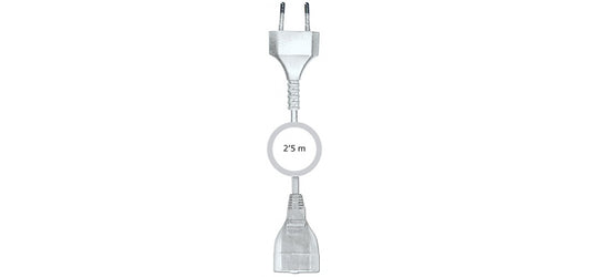 Prolongador de cable de corriente (EUROPLUG) 2.5m