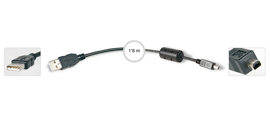 Cable USB A a mini USB B 4 pines 1.8m