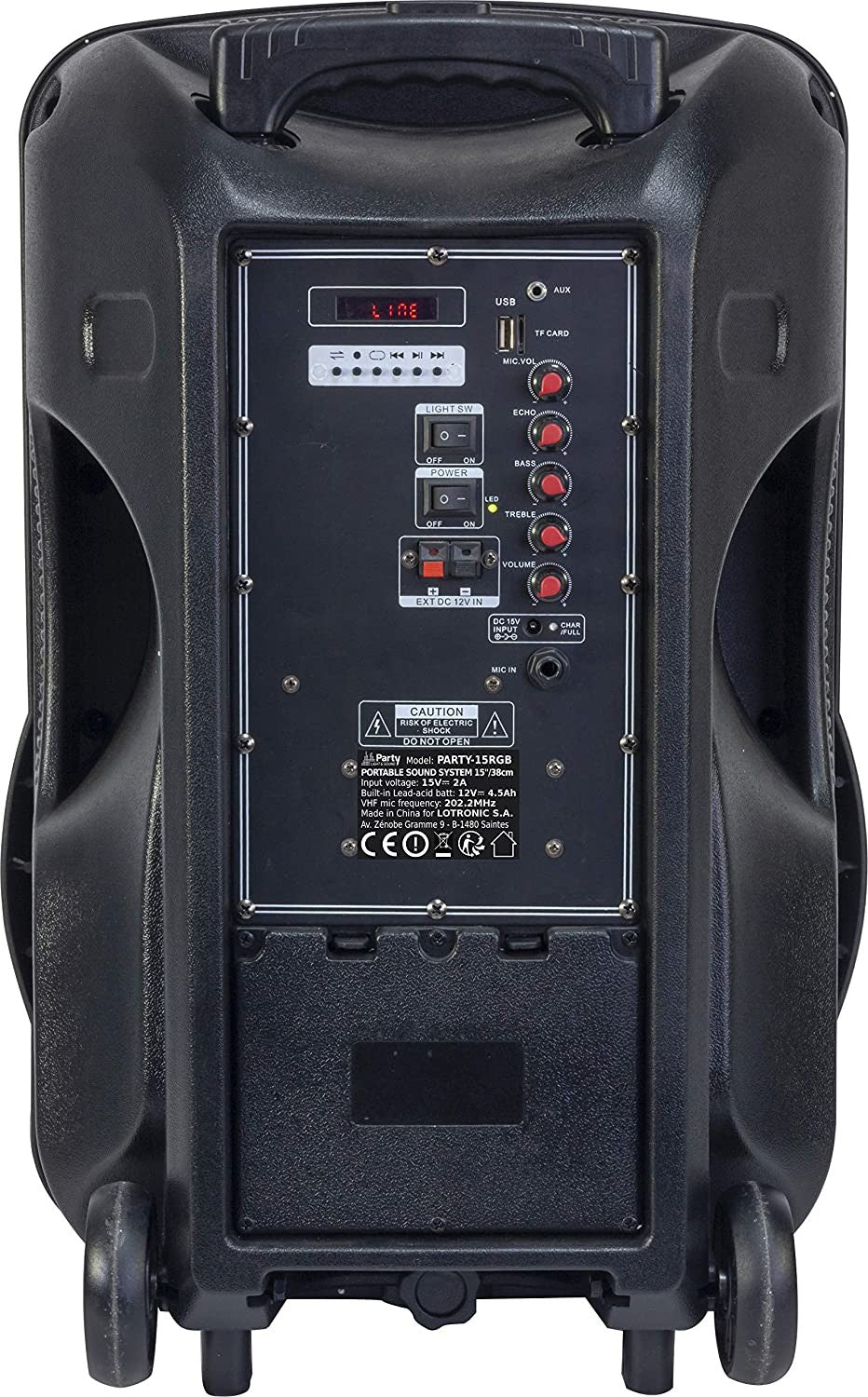 PARTY 15RGB Altavoz portatil a bateria o corriente