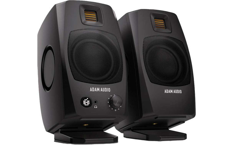 Adam Audio D3V - Monitor de sobremesa activo negro, vista frontal con tweeter D-ART ribbon

