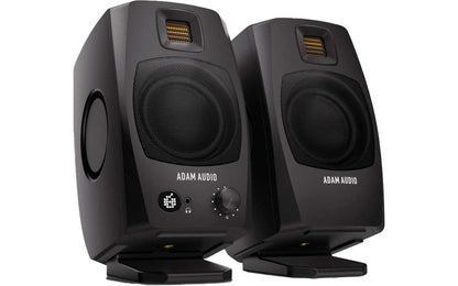Adam Audio D3V - Monitor de sobremesa activo negro, vista frontal con tweeter D-ART ribbon
