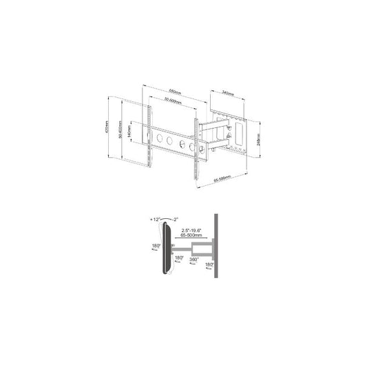 SOPORTE TV CON DOBLE BRAZO PARA PANTALLAS DE 32" A 65"