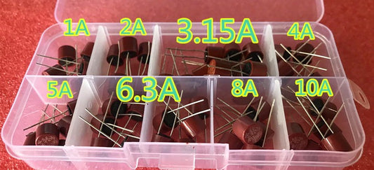Caja fusibles cilindricos surtido de 1 amp a 10 amp
