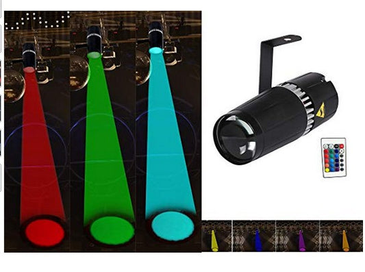 Foco led rgb 9w bola de espejos con mando a distancia