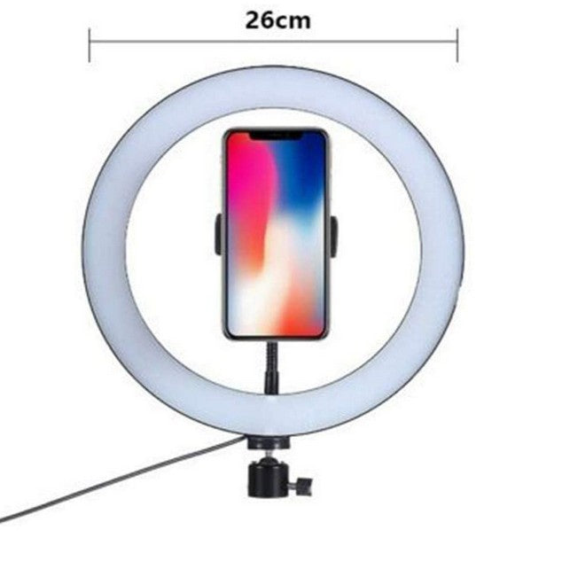 Tripode Ajustable  con anillo de luz 26 cm youtuber