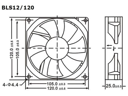 VENTILADOR 12V 12X12X2,5 VEN015