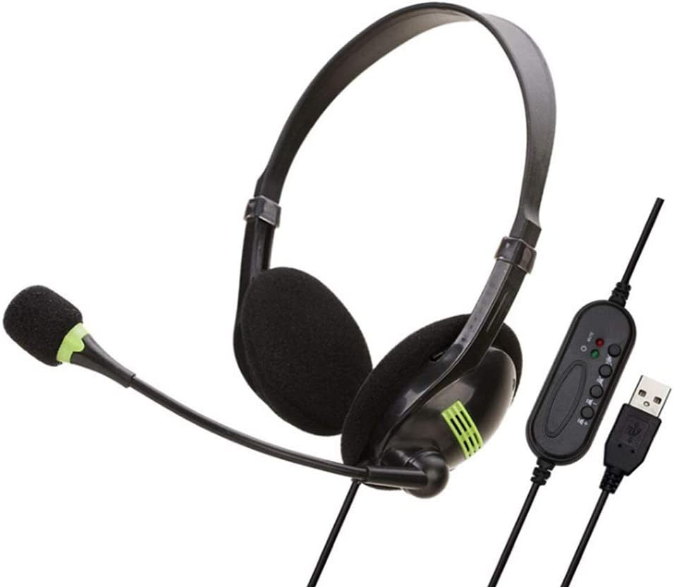 Auriculares USB con cancelación de ruido para PC